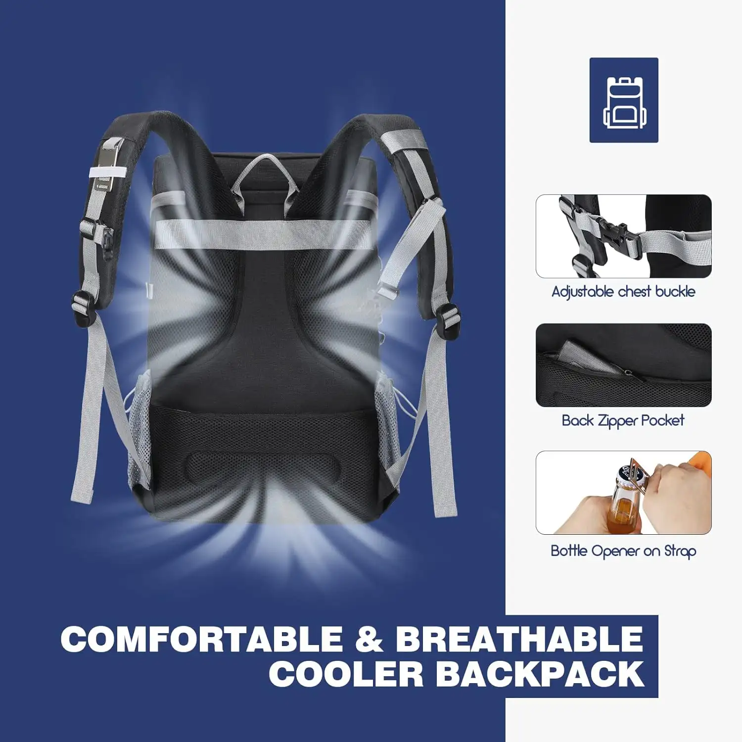 Maelstrom Cooler Backpack,35 Can Backpack Cooler Leakproof - 71tukp9al._ac_sl1500_